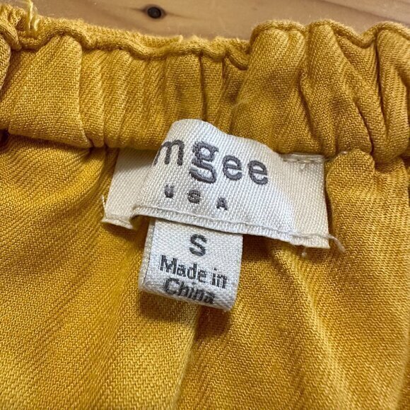 Umgee Shirt Womens S Yellow Off Shoulder sleeveless Floral Embroidered Boho - Picture 5 of 6